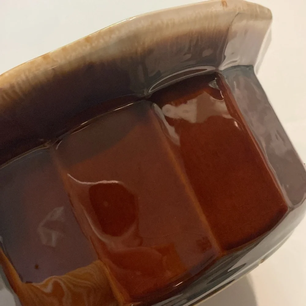 McCoy Brown Drip Glaze Pottery 7076 Bean/Casserole Dish Pot Vintage - Picture 6 of 17